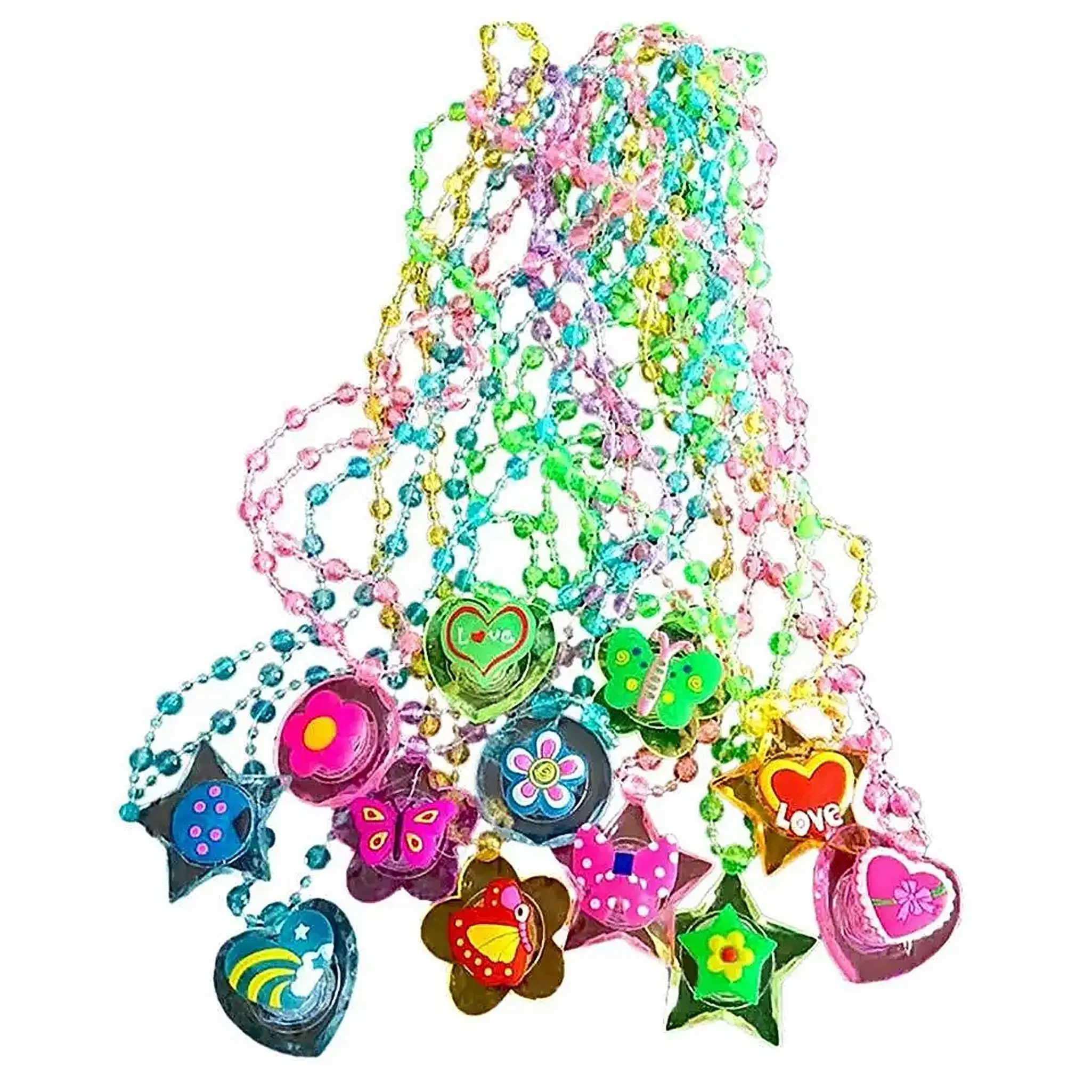 12 Pack LED Crystal Light Up Necklaces Birthday Party Small Favors