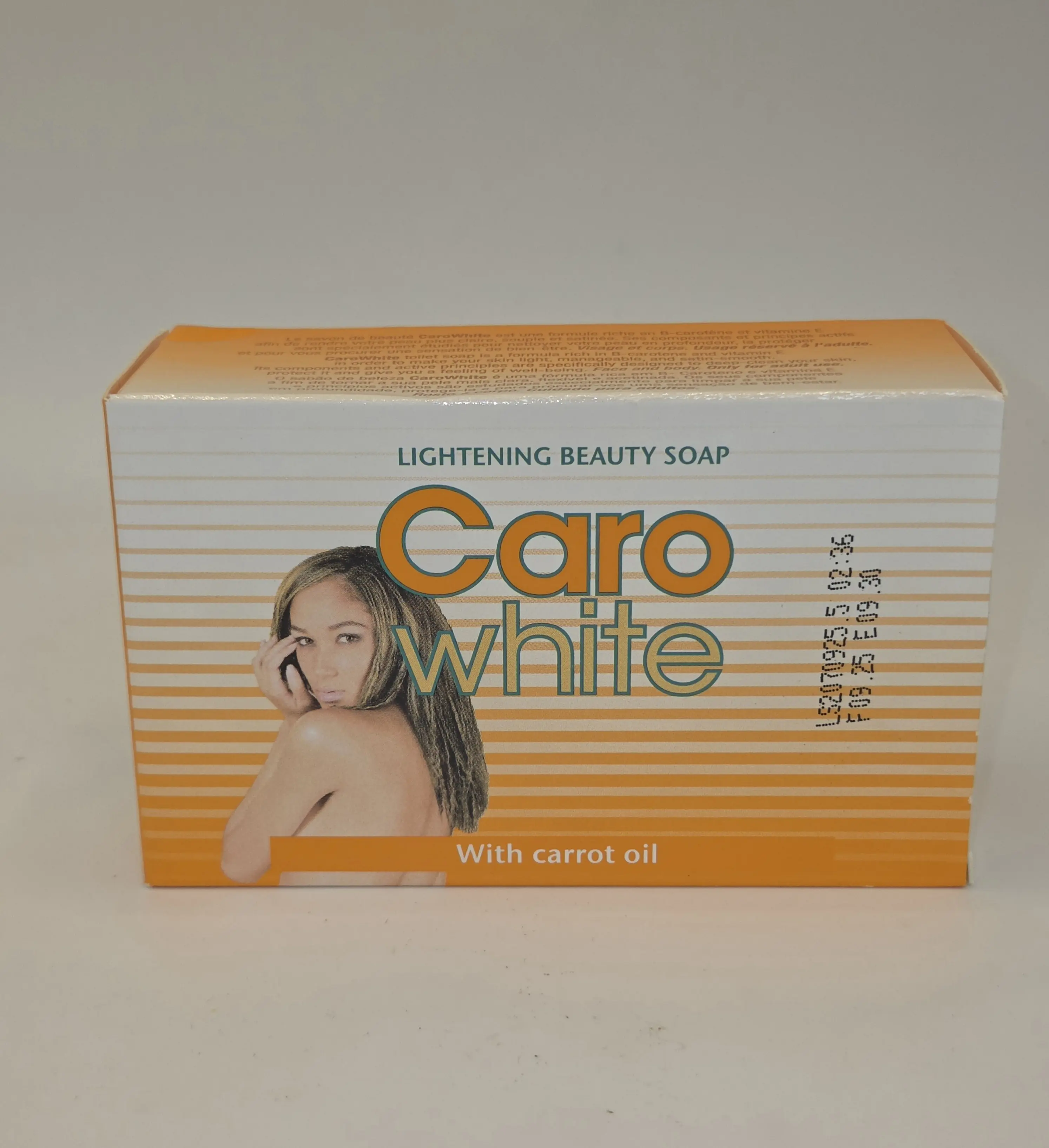 Caro White Bright Hydrating Cleanser Soap with Carrot Oil, Cosmetic Body Care for Radiant Skin