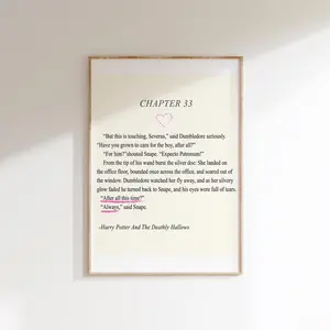 [UNFRAMED POSTER] Snape 'Always' Quote Poster: Potterhead Home Decor