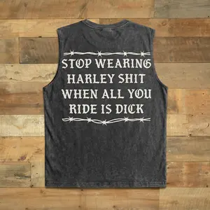 Stop Wearing Harley Sh*t Wash Tank Top Heavyweight Workout Tank