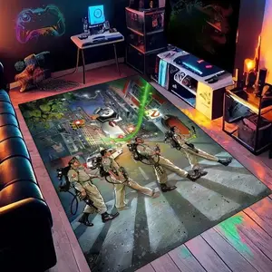 Ghostbusters 21 Animated Print Carpet, Home Living Room, Bedroom, Office Chair Under Carpet, Gift for Family and Friends, Christmas Decorative Carpet