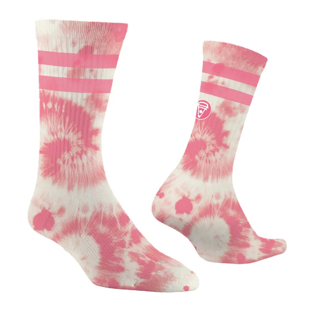 Ankle Breaker Lacrosse Socks for Men & Youth, Athletic Tie Dye Crew Socks in a Breathable Cotton Blend, Menswear