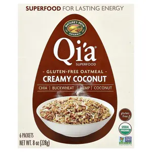 Nature's Path Qi'a® Superfood, Gluten Free Oatmeal, Creamy Coconut, 6 Packets, 8 oz (228 g)