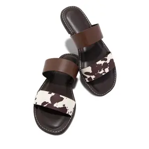 Isabella Slide Sandals - Cow