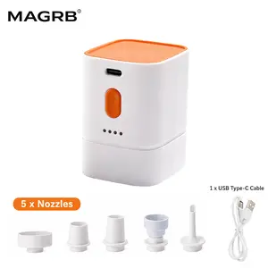 【FathersDayGift】Margrb Portable Mini Air Pump for Air Mattress & Pool Floats, Fast Inflate & Deflate Camping