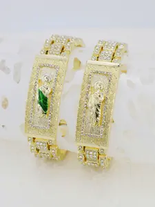 San Judas Bracelet Men's Women's Hip Hop Style Spin St. Jude Bracelet Inlaid Chain Metal Plated Gold Saint Jude religious bracelet Taddeo Bracelet Unique Boyfriend Gift