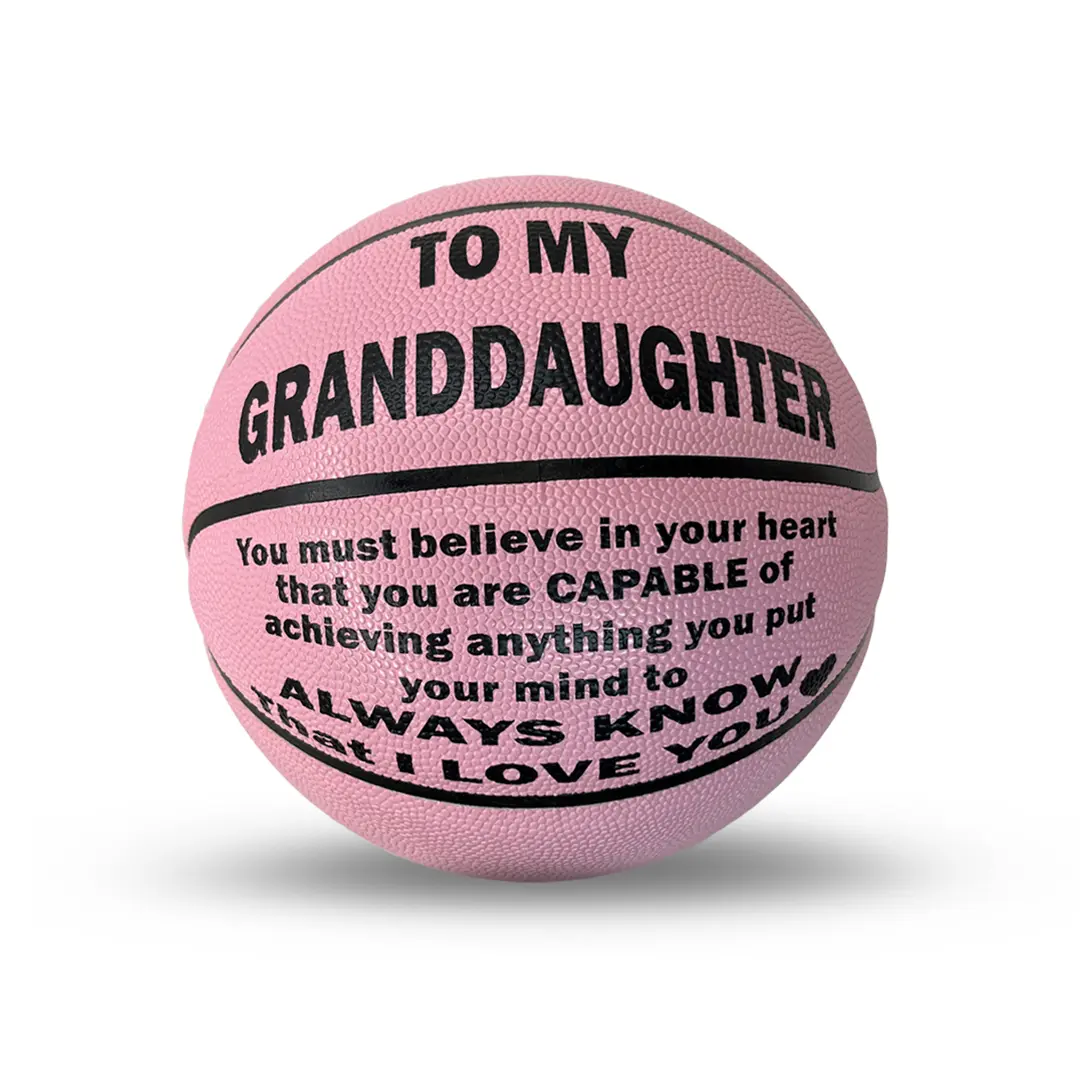 Custom To My Granddaughter Basketball Gift, Personalized Pink Basketball 28.5