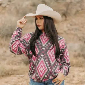 Pink aztec Pullover