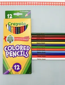 Personalized Crayola Colored Pencils for Back to School Gift | Laser Engraved Color Pencils for Teacher or Students