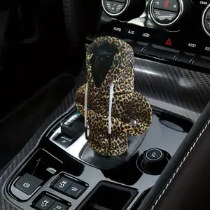 Universal Car Gear Shift Cover Automatic Shift Knob Leopard Print Style, Interior Decoration for Cars, Small Sweatshirt Design, 1pc Automotive Accessory