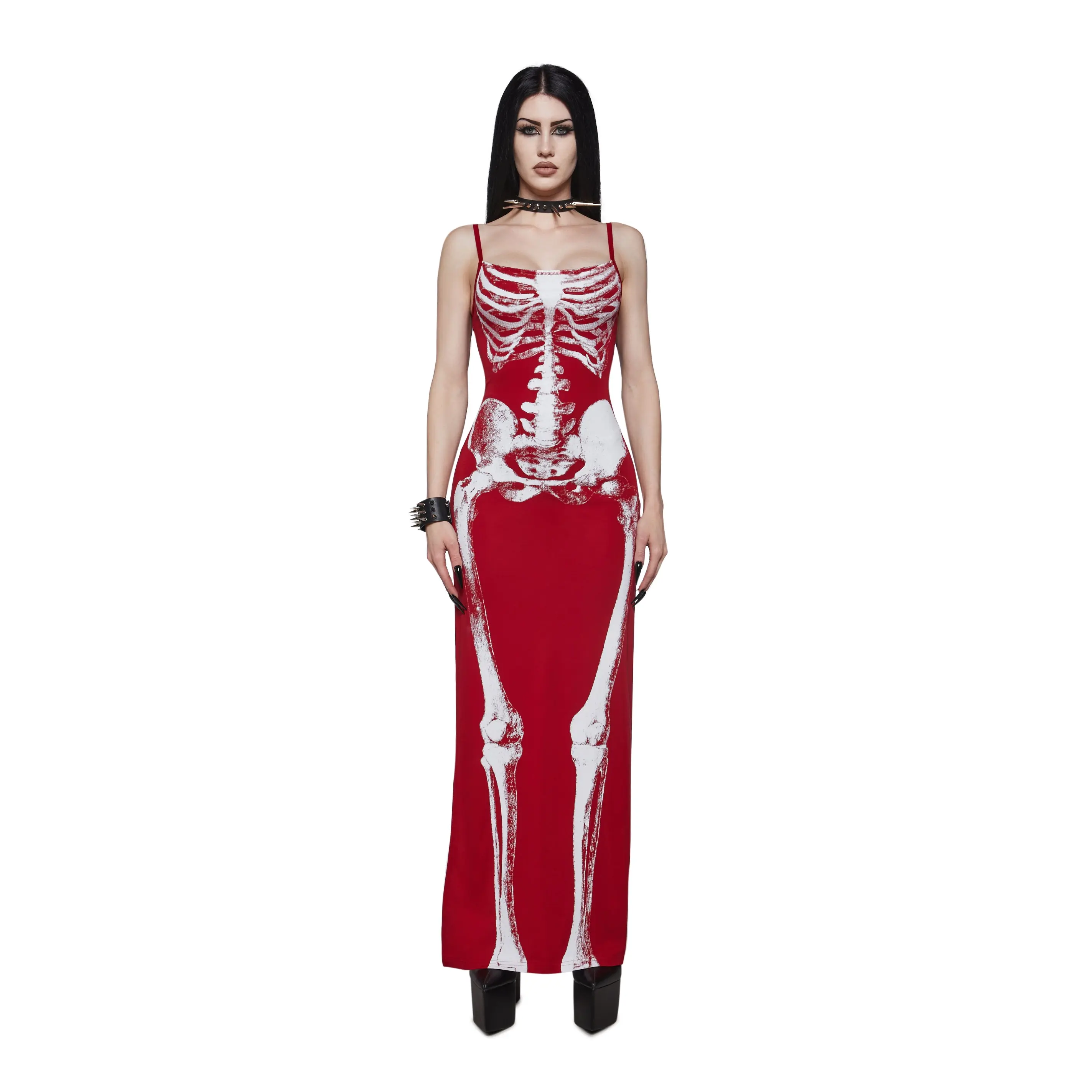 Skeleton Siren Maxi Dress