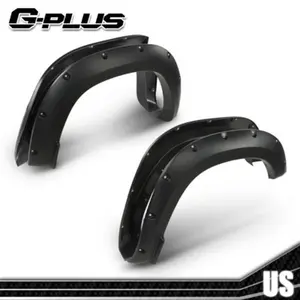 4Pcs Pocket Bolt Rivet Front Rear Fender Flares Fit For 2019 2020 Ram 1500 Black