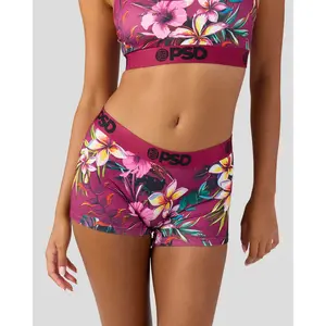 PSD Women's Plumeria Boy Short Underwear - Comfortable, Breathable, Ultra-light Fabric