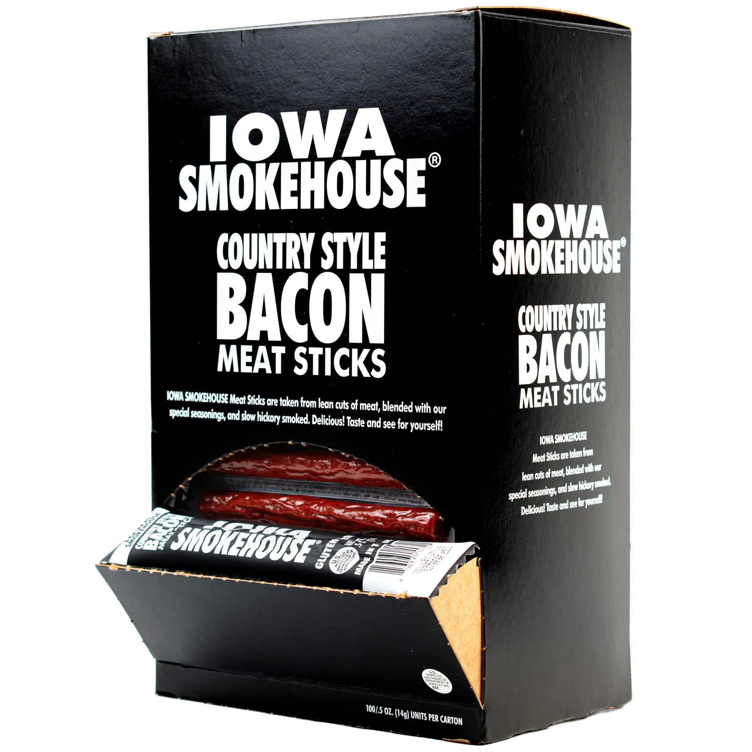 0.5 oz Country Style Bacon Grab & Go Meat Sticks (100 sticks)