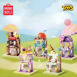 [Fashion New Product] MINISO Colorful Street Music Street Scene Building Blocks Children’s Toy Puzzle Blocks Display Gift