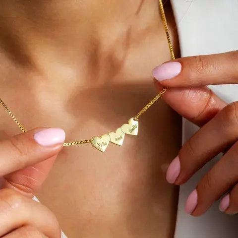 AS029 Stainless Steel Women's Gold Love Lettering Meaningful Necklace Name Necklace Birthday Gift