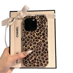 Fashion Leopard-print Pattern Phone Case, Anti-drop Cellphone Protective Case, Shockproof Mobile Phone Cover for iPhone 11 12 13 14 15 16 17, Casing, Protector, Smartphone, Full Case, Accessories