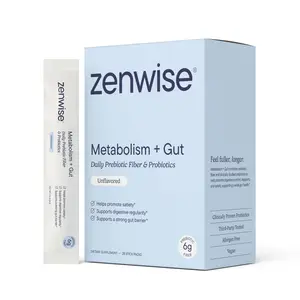 Zenwise Health Daily Metabolism Supplement with Prebiotics to Help Control Cravings and Support Digestive Health - Gut Health Support for Women & Men - 28 Count, Unflavored