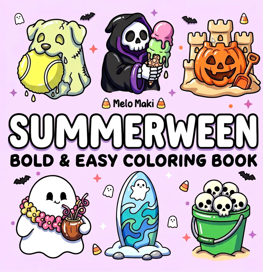 Summerween Bold & Easy Coloring Book