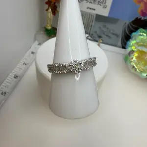 925 sterling silver #9ring high quality Italian silver elegant ring cubic zirconia (( Anillos de plata Italiana Alta calidad elegante delicado talla #9cubic zirconia stones