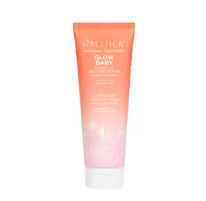 Pacifica Beauty, Glow Baby Super Lit Enzyme Face Scrub Exfoliating Face Wash, Vitamin C & Glycolic Acid, Unclog Pores, Brightening, For soft & smooth skin, Microbead Free, Vegan & Cruelty Free
