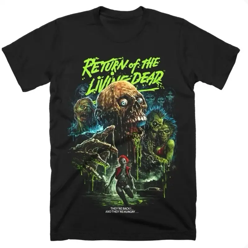 Vintage Zombie Horror Graphic T-Shirt – Unisex Black Halloween Tee