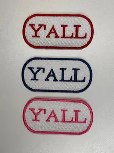 Y'ALL embroidered Iron on Patch, Iron on Hat Patch, western patches, texas patch, southern patches, cowgirl patch, cowboy patch