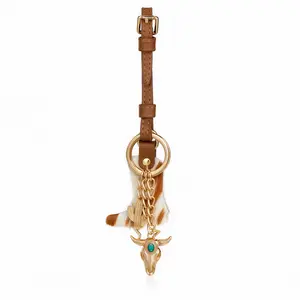 Wrangler Western Cowhide Cowboy Boot Bag Charm