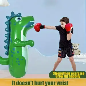 90cm Dinosaur Themed Inflatable Punching Bag, Free Standing Bop Bag for Martial Arts, Stress Relief, Premium PVC Material, Ideal Holiday Gift