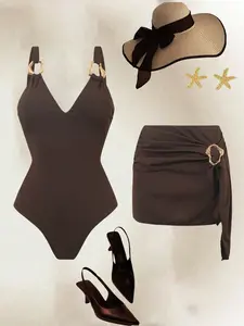 Women's Two-Piece Swimsuit Set, Sexy Backless Design, Fashionable Swimwear for Women, Comfortable & Stylish Beach Wear, Swimming Suit, Swimsuit Style