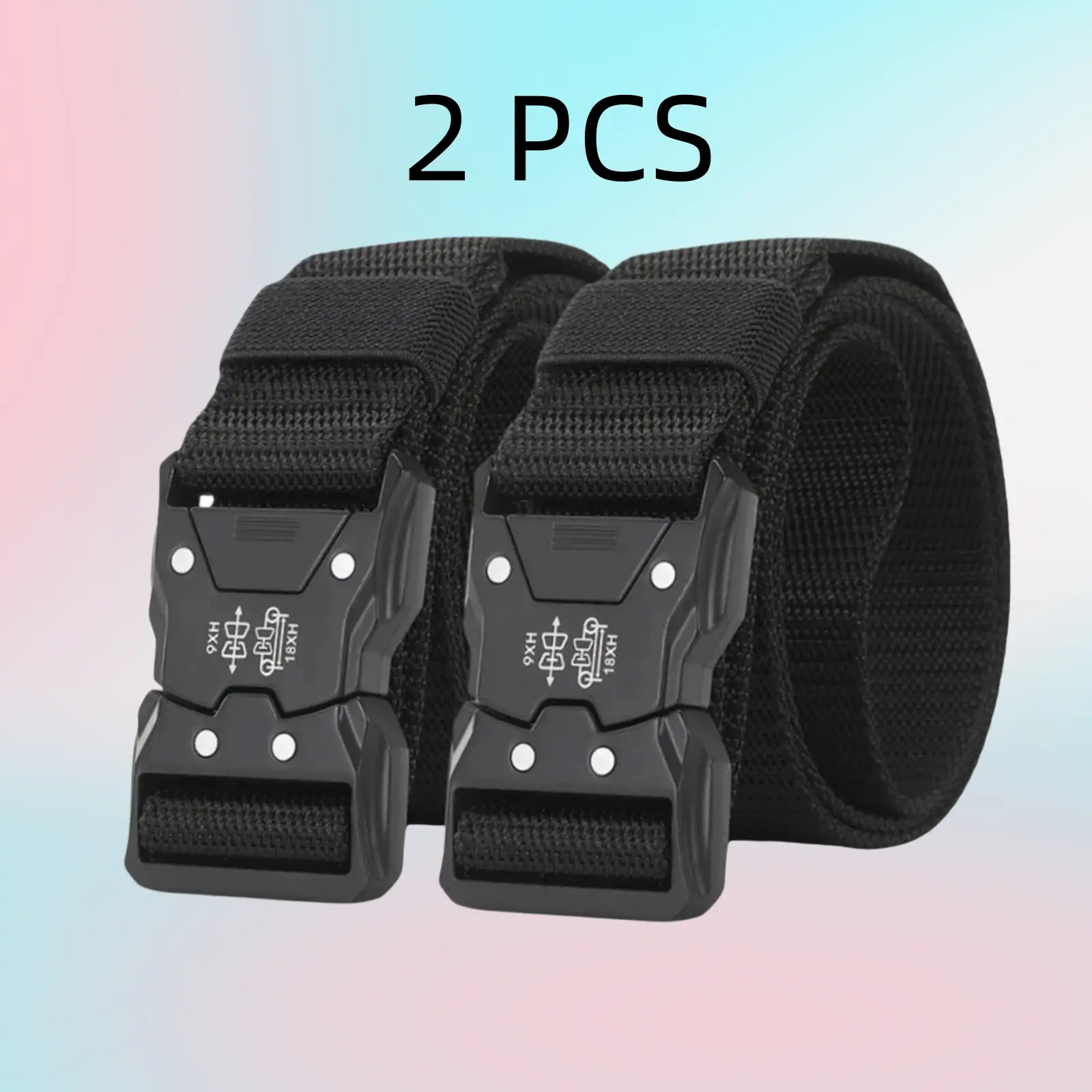 2 PCS Elastic Belt For Men — Trim-to-Fit Nylon Webbing, Comfortable and Easy To Use