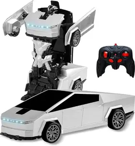 Automatic Deformation Robot Car Toy, 1 Count Transforming Car Toy, Automatic Universal Avoid Obstacles Car Toy with Lights & Music, Birthday Gift, Boys & Men Gifts