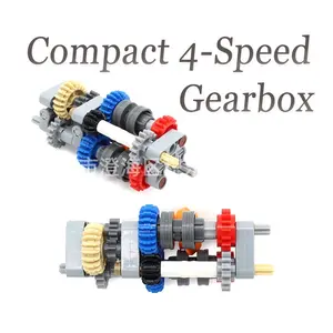 Cross-Border Hot Sale Domestic MOC Small Particle Technology Building Blocks 43pcs Compact Four-Speed Gearbox Assembly Model