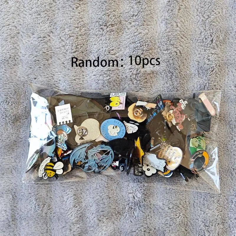 Random Brooches, Cartoon Fashion Gothic Enamel Brooch, Retro Punk Dark Corsage, Shirt Bag, Hat Jacket, Badge Jewelry, Decorative Accessories, Gifts, Fashion Accessory, Drop Set Pins