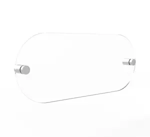 FixtureDisplays® Office Name Sign Holder Hotel Room Sign Blank Door Sign Plaque Wall Mount Clear 119886-10*4-NF