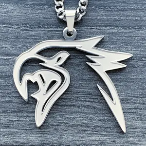 Etched Trackhawk Necklace SRT - 1.5" Mirror Polished Stainless Steel Pendant with Laser Etched Satin Finish & Raised Borders Choice of Chain Free Gift Included