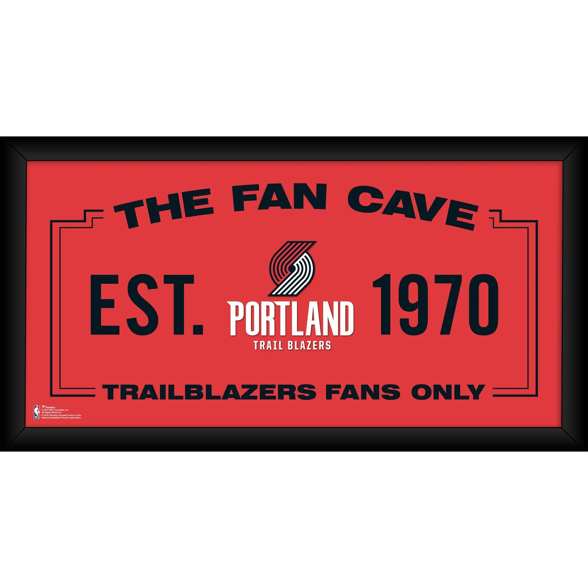 Portland Trail Blazers Framed 10" x 20" Fan Cave Collage - NBA Memorabilia