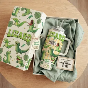 Lizard Meme Tumbler 40oz, Tiktok Viral Meme Lizard , Lizard Button Meme Gift for Him or Her, Funny Gift