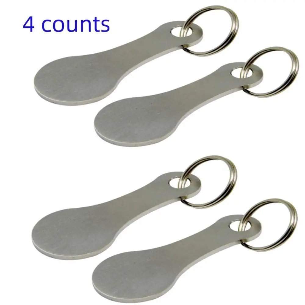 Stainless Steel Shopping Cart Key Ring, Portable Car Key Ring, Trolley Token, Multipurpose Keychain for Car, Home, Outdoor, Keychain Rings, Metal Keychains, Keychain For Car Keys