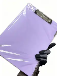 2pc  Purple A4 Writing Board, Plastic Clipboard,Poster Drawing Paper Clip, Multi-Functional Vertical Board Clip A4 Folder Storage Box Clip Students Special Test Paper Storage And Sorting Device Large Capacity File Folder Subject Classification