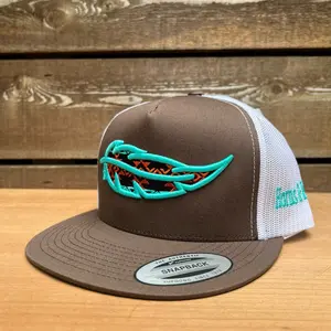 HR Feather Brown White hat HR Feather Brown White hat