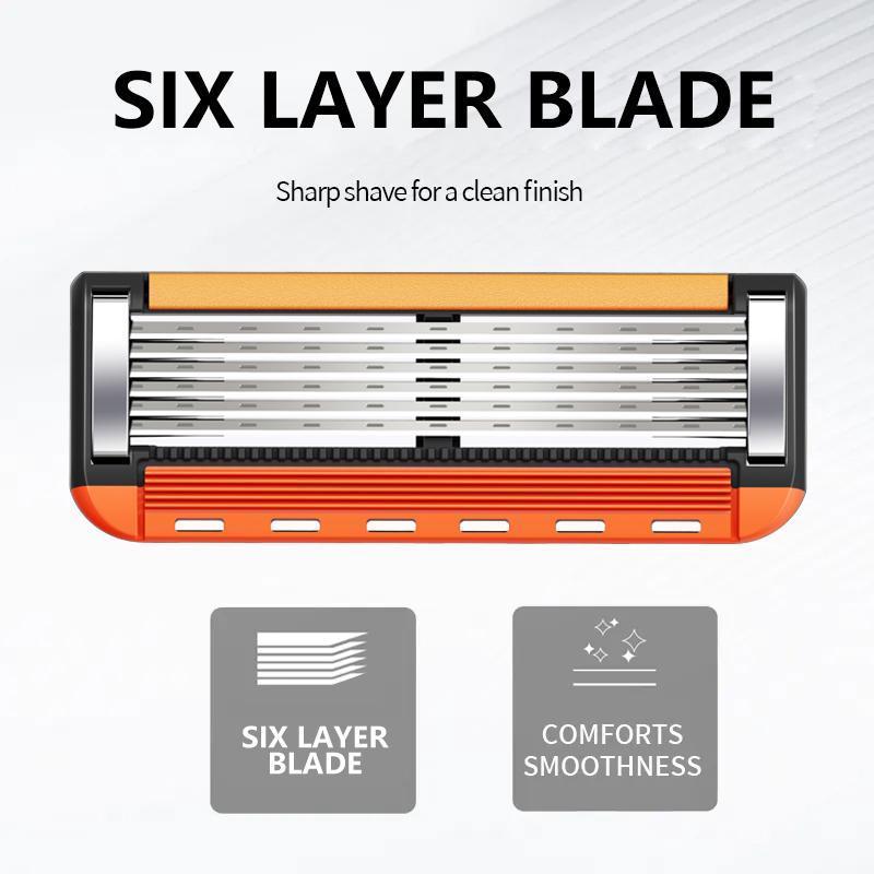 Men's razor replacement blade set, 24/48 blades (with free handle) - Ultra-sharp stainless steel blades for a smooth shave, men's double-edge razor blades, men's travel razor set Men's razor replacement blade set, 24/48 blades (with free handle) - Ultra-sharp stainless steel blades for a smooth shave, men's double-edge razor blades, men's travel razor set