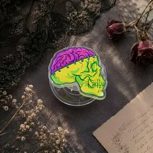 Frankenstein Skull Phone Grip Stand Unique Neon Gothic Style Finger Holder for Smartphones