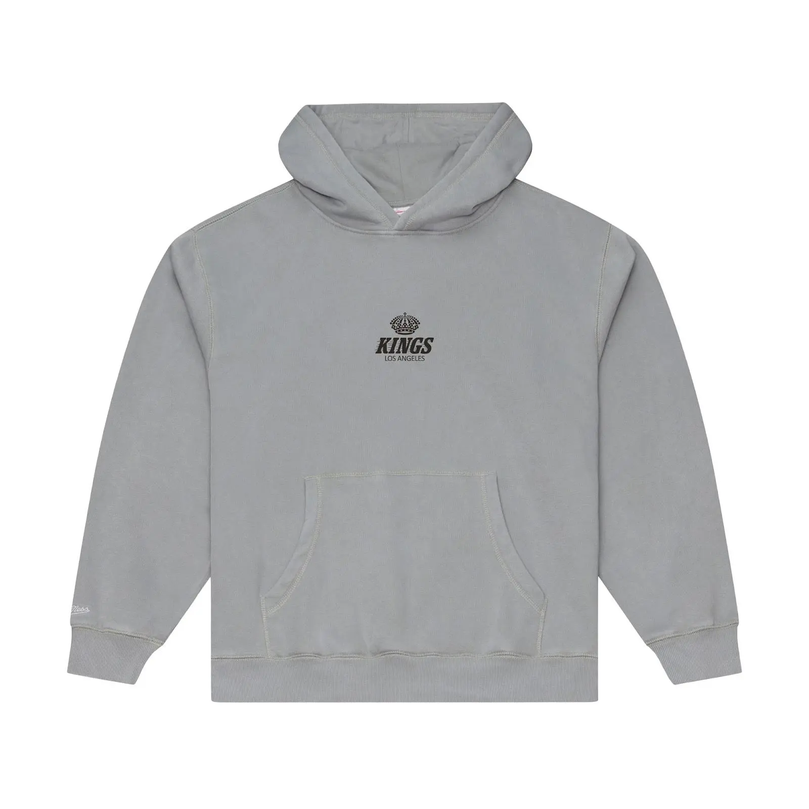 Los Angeles Kings Gray Core Essentials Fleece Hoodie NHL Throwback Sweatshirt Vintage Fan Gear Mitchell & Ness