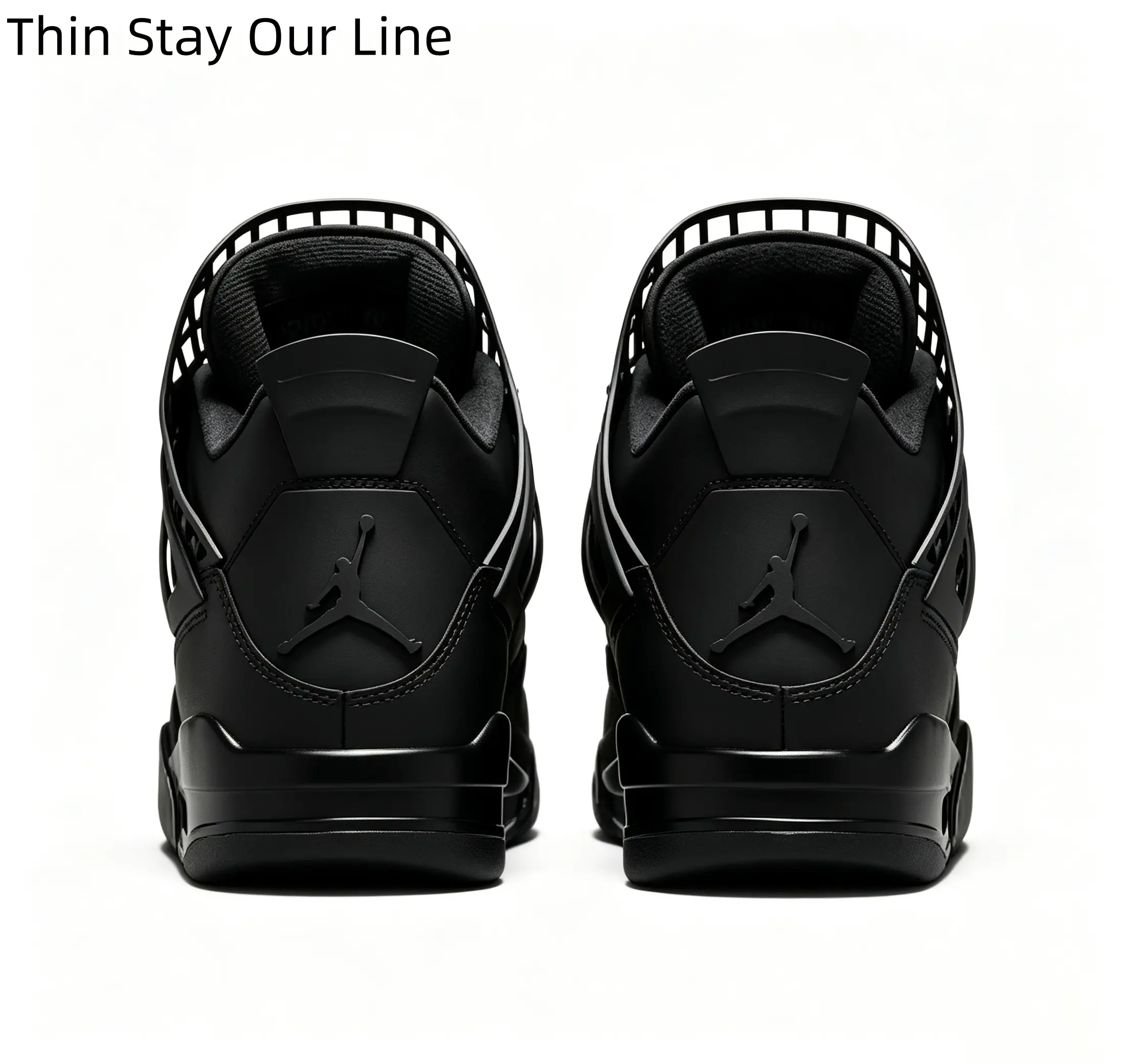 Sleek All-Black High Top Shoes Leather Mesh All-Match Casual Street Sneakers For Year-Round Wear