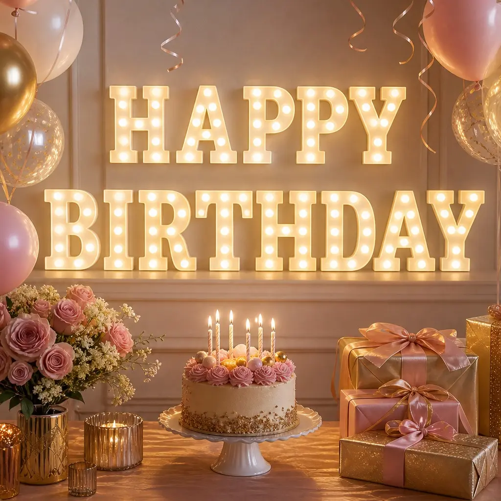 Customizable Light-Up Marquee Letters & Numbers – LED Alphabet Signs for Birthdays, Weddings, Holidays, Parties, Home Decor & Personalized Displays