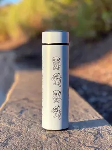 Oshawott Coffee Tumbler Tea Infuser Water Bottle, Unova Starter Otter Shell Travel Mug Thermos, Anime Fan Gamer Birthday Anniversary Gift