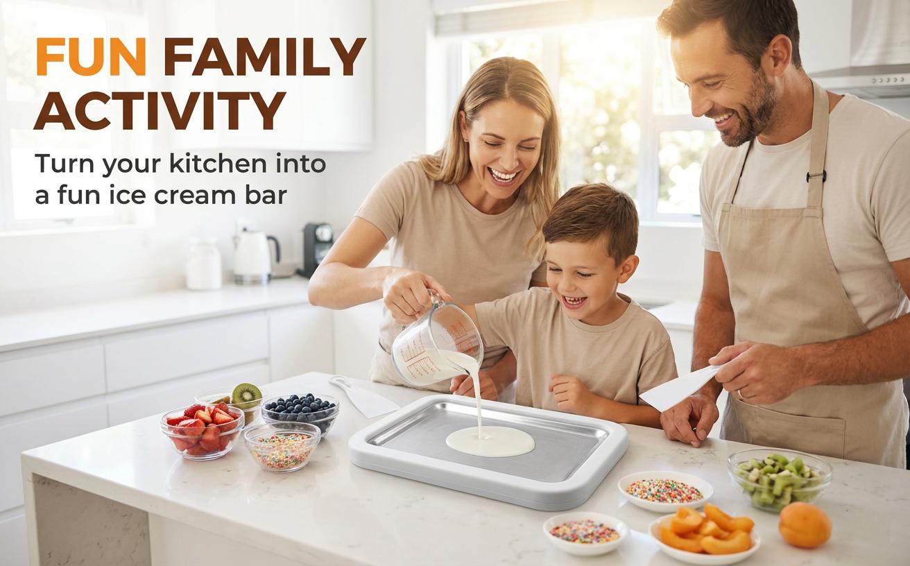 Rroetxi Instant Ice Cream Maker – No Electricity Required, Stainless Steel Rolled Ice Cream Machine, Perfect for Frozen Yogurt & More, Food-Grade for Home Use Rroetxi Instant Ice Cream Maker – No Electricity Required, Stainless Steel Rolled Ice Cream Machine, Perfect for Frozen Yogurt & More, Food-Grade for Home Use