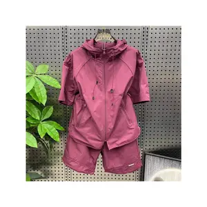 2026 Summer Lightweight Hooded Quick-Dry Casual Set Trendy Men's Short-Sleeve Shorts Youth Loose Two-Piece Set