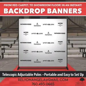 8 foot by 10 foot Step and Repeat Backdrop